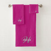 Maak Uw Eigen Monogram Kleur Match Teal Badkamer S Bad Handdoek (Insitu)