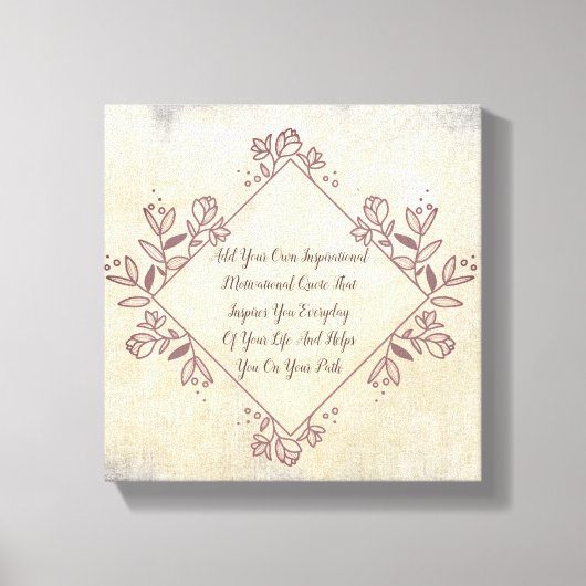 Maak uw eigen Motivatie offerte op maat Canvas Afdruk (Voorkant)