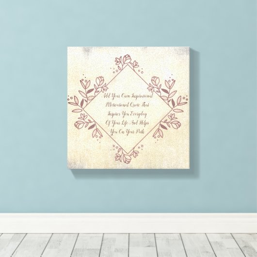 Maak uw eigen Motivatie offerte op maat Canvas Afdruk (Insitu (Houten vloer))