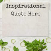 Maak uw eigen Motivatie offertes, namen, tekst Theedoek (Gevouwen)