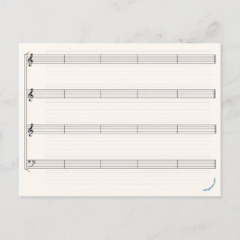 "Maak uw eigen muziek", een groeiende duif Briefkaart