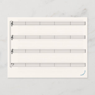 "Maak uw eigen muziek", een groeiende duif Briefkaart