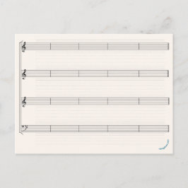 "Maak uw eigen muziek", een groeiende duif Briefkaart