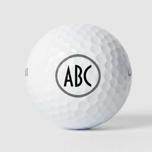 Maak Uw Eigen Naam Monogram Beginletters Golfballen (Voorkant)