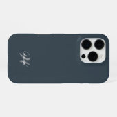 Maak uw eigen naam Monogram kalligrafie  iPhone Hoesje (Achterkant horizontaal)
