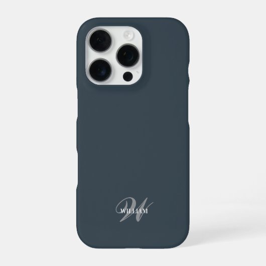 Maak uw eigen naam Monogram kalligrafie  iPhone Hoesje (Achterkant)