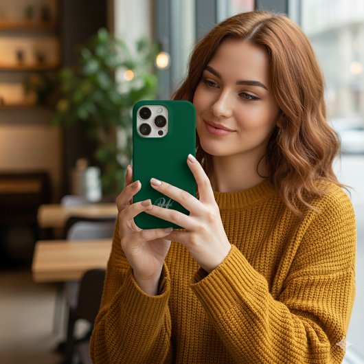 Maak uw eigen naam Monogram kalligrafie iPhone Hoesje
