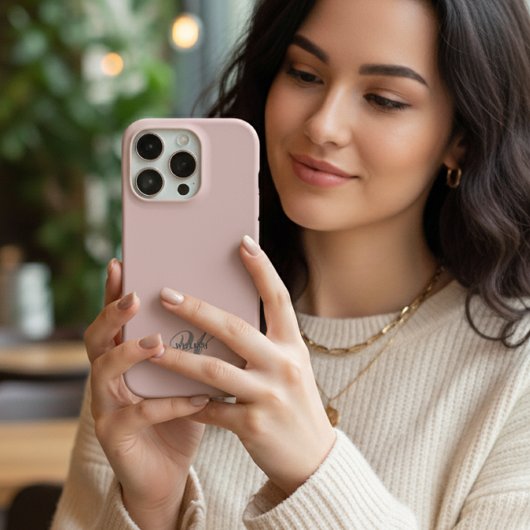 Maak uw eigen naam Monogram kalligrafie  iPhone Hoesje