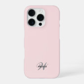 Maak uw eigen naam Monogram kalligrafie  iPhone Hoesje (Achterkant)