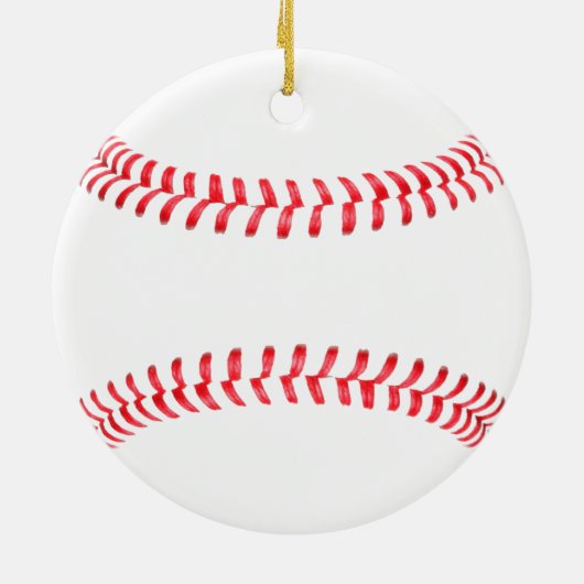 Maak uw eigen naam/tekst van de Aangepaste Basebal Keramisch Ornament (Achterkant)