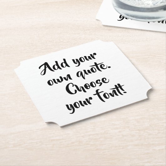 Maak uw eigen offerte gepersonaliseerd kartonnen onderzetters (Gekanteld)