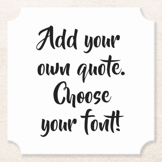 Maak uw eigen offerte gepersonaliseerd kartonnen onderzetters (Voorkant)