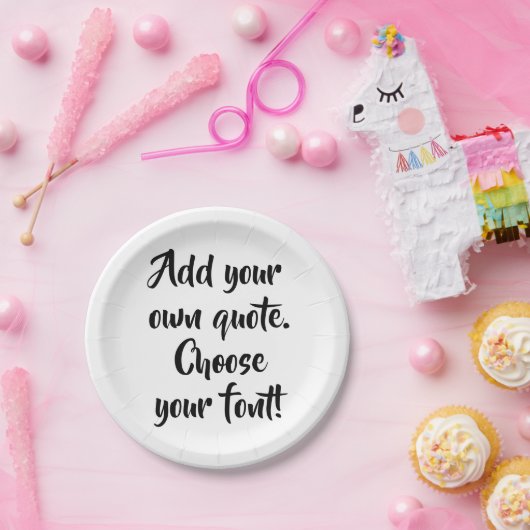 Maak uw eigen offerte gepersonaliseerd papieren bordje (Feest)