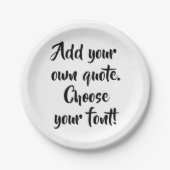 Maak uw eigen offerte gepersonaliseerd papieren bordje (Voorkant)