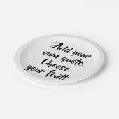 Maak uw eigen offerte gepersonaliseerd papieren bordje (Gekanteld)