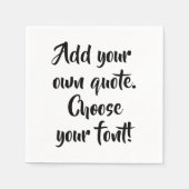 Maak uw eigen offerte gepersonaliseerd servet (Voorkant)