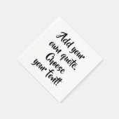 Maak uw eigen offerte gepersonaliseerd servet (Hoek)