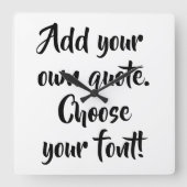 Maak uw eigen offerte gepersonaliseerd  vierkante klok (Voorkant)