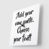 Maak uw eigen offerte gepersonaliseerd  vierkante klok (Hoek)