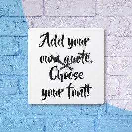 Maak uw eigen offerte gepersonaliseerd  vierkante klok