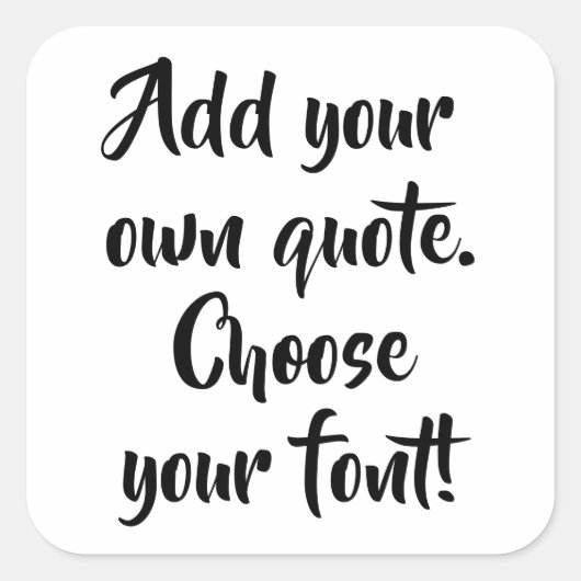 Maak uw eigen offerte gepersonaliseerd vierkante sticker (Voorkant)