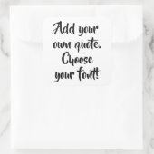 Maak uw eigen offerte gepersonaliseerd vierkante sticker (Tas)