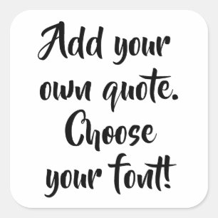 Maak uw eigen offerte gepersonaliseerd vierkante sticker