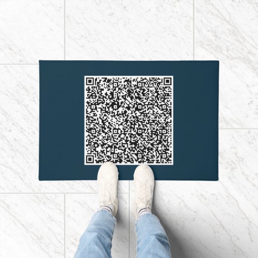 Maak Uw Eigen Ontwerp QR Code Deurmat Voorbeeld (Binnen)
