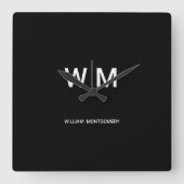 maak uw eigen op maat gemaakte minimalistische & e vierkante klok (Voorkant)