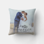 Maak Uw Eigen Paar Foto met Namen Meneer & Mevrouw Kussen (Achterkant)