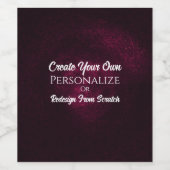 Maak uw eigen! Pas dit aan Wijn Etiket (Enkel label)