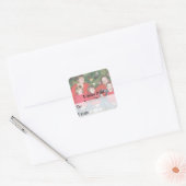 Maak Uw Eigen Personaliseerbare Kerstcadeauticket Vierkante Sticker (Envelop)