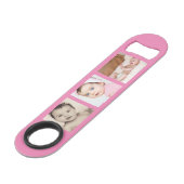 Maak uw eigen persoonlijke 6 Foto aangepast Speed Flessenopener (Achterkant Gekanteld)