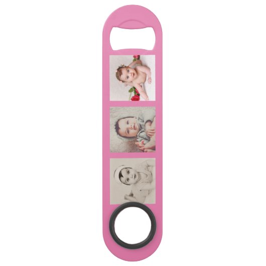 Maak uw eigen persoonlijke 6 Foto aangepast Speed Flessenopener (Voorkant)