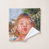 Maak uw eigen persoonlijke foto bad handdoek (Wasdoekje)