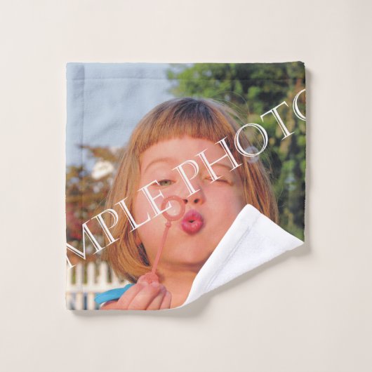 Maak uw eigen persoonlijke foto bad handdoek (Wasdoekje)
