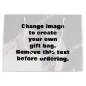 Maak uw eigen persoonlijke foto groot cadeauzakje (Voorkant)