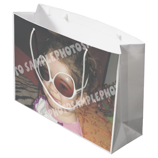 Maak uw eigen persoonlijke foto groot cadeauzakje (Achterkant Gekanteld)