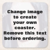 Maak uw eigen persoonlijke foto kartonnen onderzetters (Voorkant)