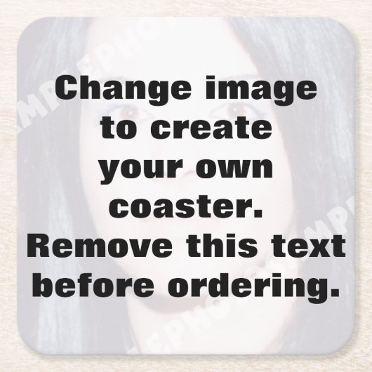 Maak uw eigen persoonlijke foto kartonnen onderzetters (Voorkant)