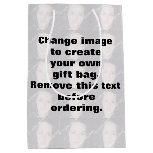 Maak uw eigen persoonlijke foto medium cadeauzakje (Voorkant)