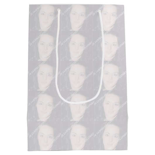Maak uw eigen persoonlijke foto medium cadeauzakje (Achterkant)