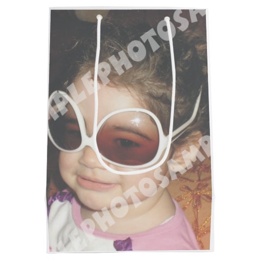 Maak uw eigen persoonlijke foto medium cadeauzakje (Achterkant)