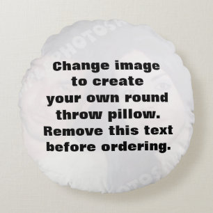 Maak uw eigen persoonlijke foto rond kussen