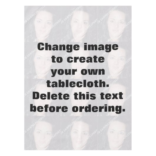 Maak uw eigen persoonlijke foto tafelkleed (Voorkant)