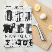 Maak uw eigen persoonlijke Funky Quote | wit Theedoek (Quarter Fold)