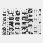 Maak uw eigen persoonlijke Funky Quote | wit Theedoek (Horizontaal)