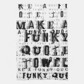 Maak uw eigen persoonlijke Funky Quote | wit Theedoek (Verticaal)