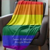Maak uw eigen persoonlijke Gay Pride Flag Fleece Deken