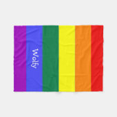 Maak uw eigen persoonlijke Gay Pride Flag Fleece Deken (Voorkant (Horizontaal))